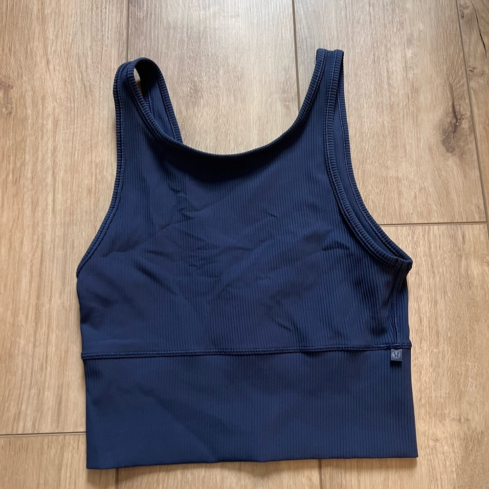 Lululemon Navy Blue Ribbed Tank Top